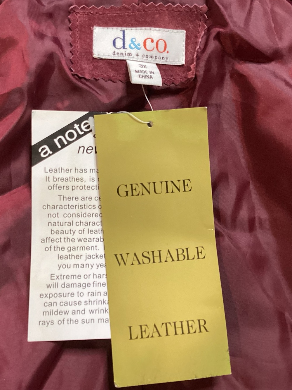 Burgundy Leather Button-Front Jacket - Picture 5 of 7